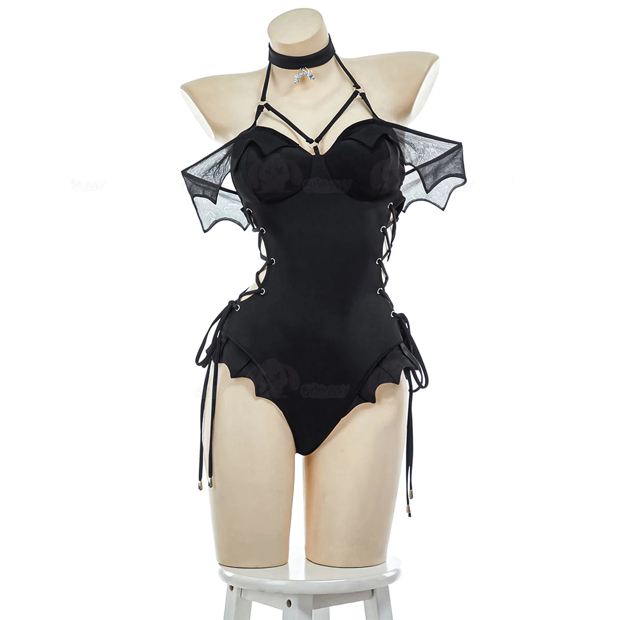 9 Style Women Sexy Two-Pieces Swimsuit Gothic Swimwear Bathing Suit Women Cute Bikini Suit Summer Sexy Black Beachwear Halloween view 2