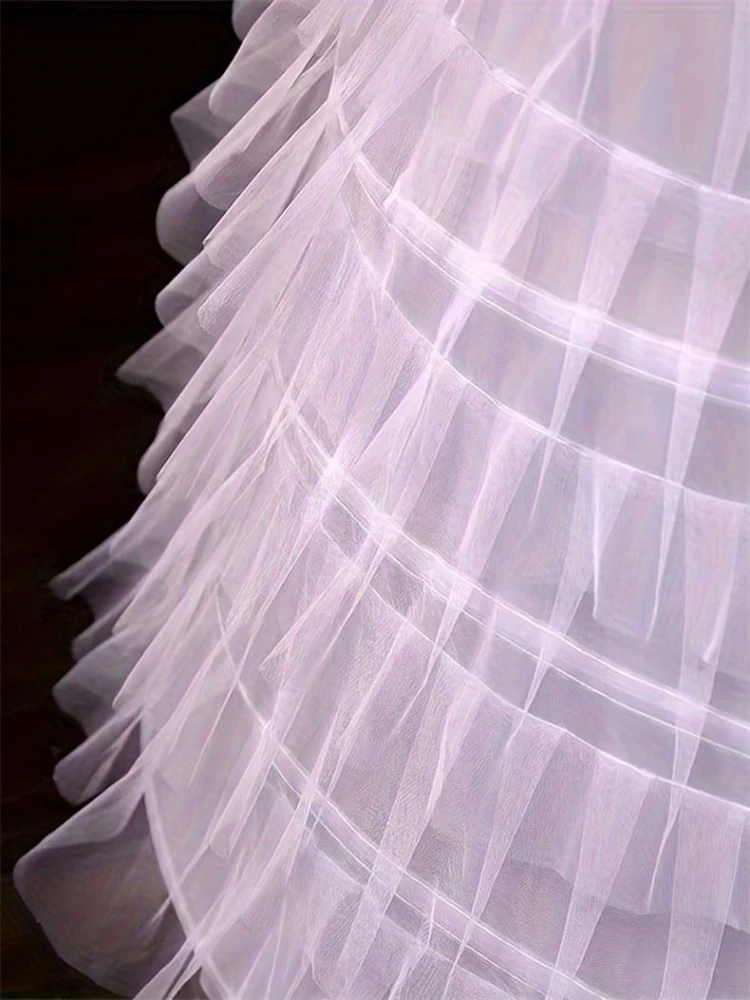 Stock Wedding Dresses Underskirt 6 Hopps Tulle Puffy Big Ball Prom Birthday Party Petticoat Bridal Accessory Women  jupon enagua