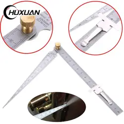 1pc Stainless Steel Wedge Taper Ruler Welding Taper Feeler Gauge Depth Ruler Hole Inspection For Measurement Tool 1-150mm