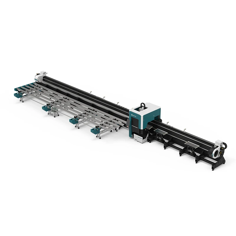 أنبوب معدني ثلاثة تشاك تحميل وتفريغ آلة قطع الأنابيب المعدنية بالليزر 123TX لـ