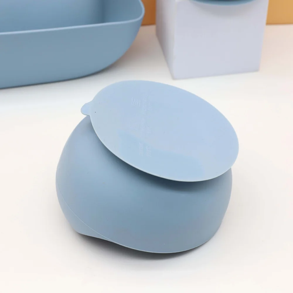 Laris set peralatan makan makanan bayi, bib mangkuk makan cangkir air pegangan kayu sendok garpu enam potong