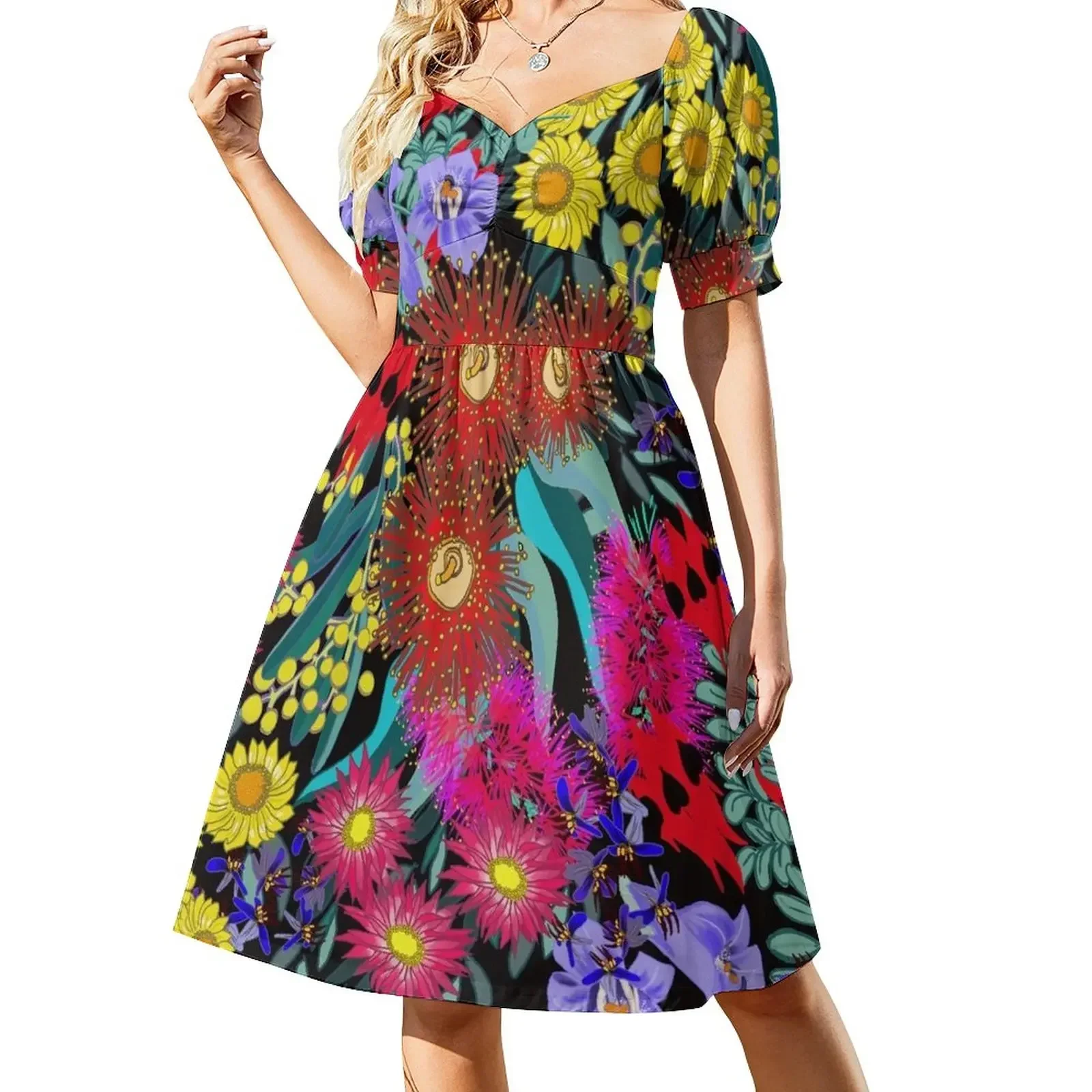 

iPad Art - Floribunda Sleeveless Dress Cocktail of dresses summer dresses ladies 2025 Dress