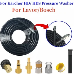 Sewer Drainage Cleaning Hose Pipe Cleaning Kit, High-Pressure Cleaning Machine Hose, Sewer Nozzle, For Karcher,Lavor, Bosch