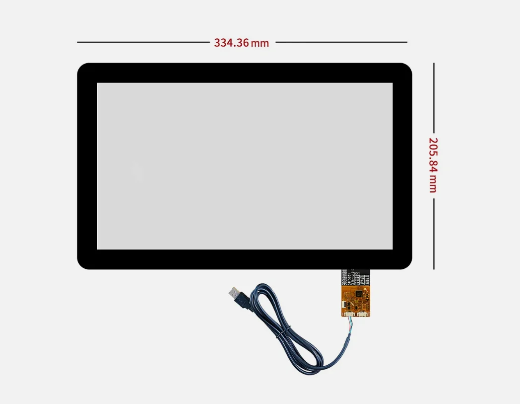 13.3 inch Capacitive Touch Screen + USB Cable Plug and Play 335*206mm