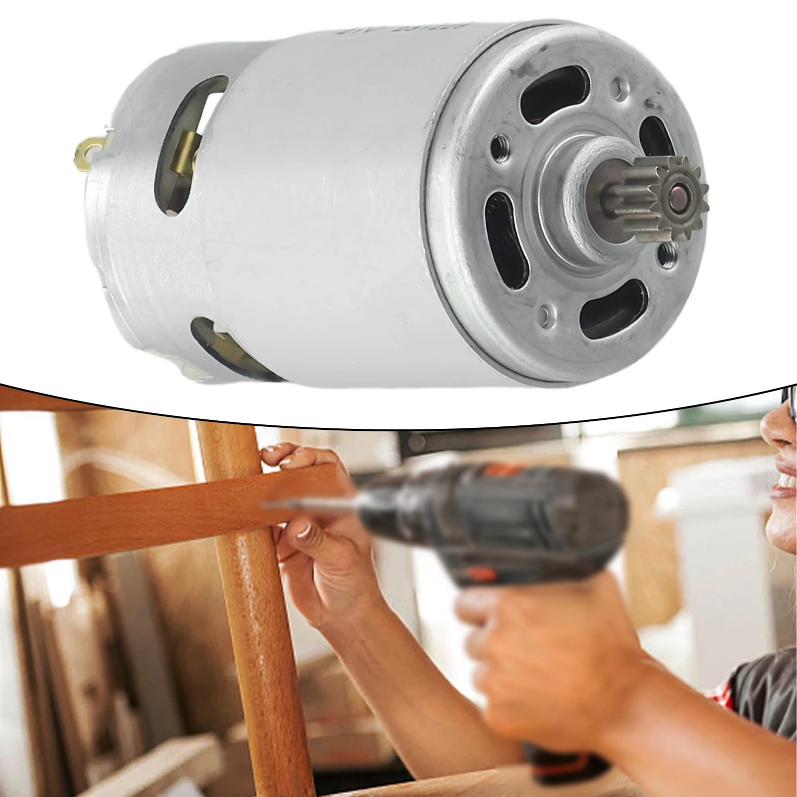 RS550 DC 21V Motor With Two-Speed 12 Teeth And High Torque Gear Box Rotate Speed 400-19500rpm For Dril Power Tool Accessories