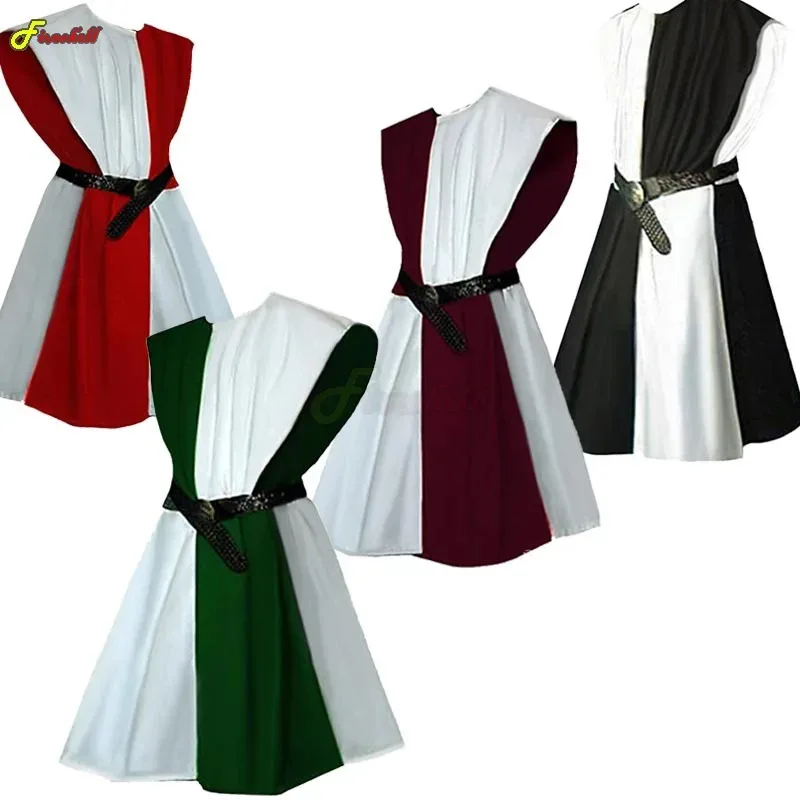Zizi 2025 disfraz Medieval de caballero guerreros Larp, túnica de Cosplay, chaleco, vestido, camisa, Tops, abrigo Tabard sin mangas, abrigo para adulto
