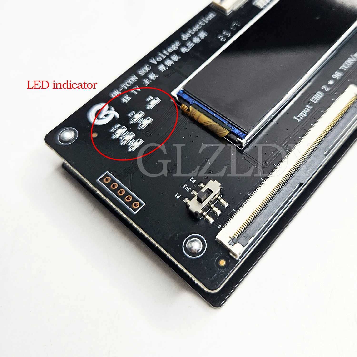 QK-TCON SOC 4K TV المنطق مجلس كشف الجهد VGL VGH AVDDV COM الجهد الكشف التلقائي صيانة اختبار أداة تشخيصية LCD