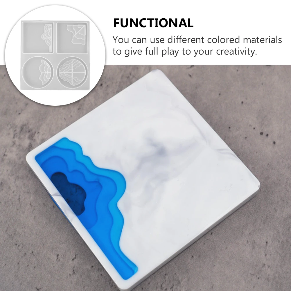 

1pc Drop-Shaped Coasters Silicone Mold Mat Casting Epoxy Diy Mold For Resin Crafts High Transparency Flexible Easy To Use Hand