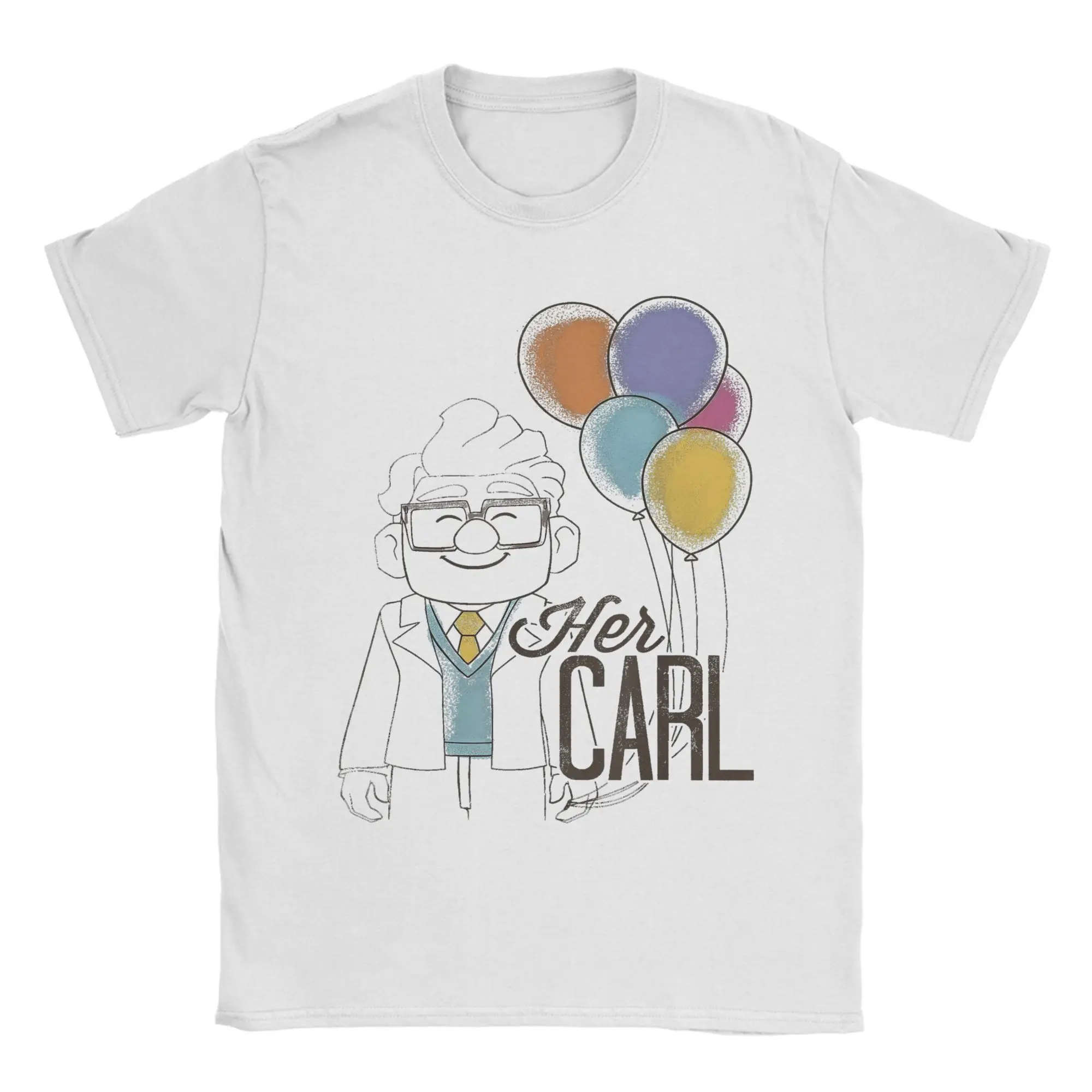 

Новинка, футболка для пар с рисунком ее Карла, мужская футболка из 100% хлопка с короткими рукавами и круглым вырезом, летняя одежда