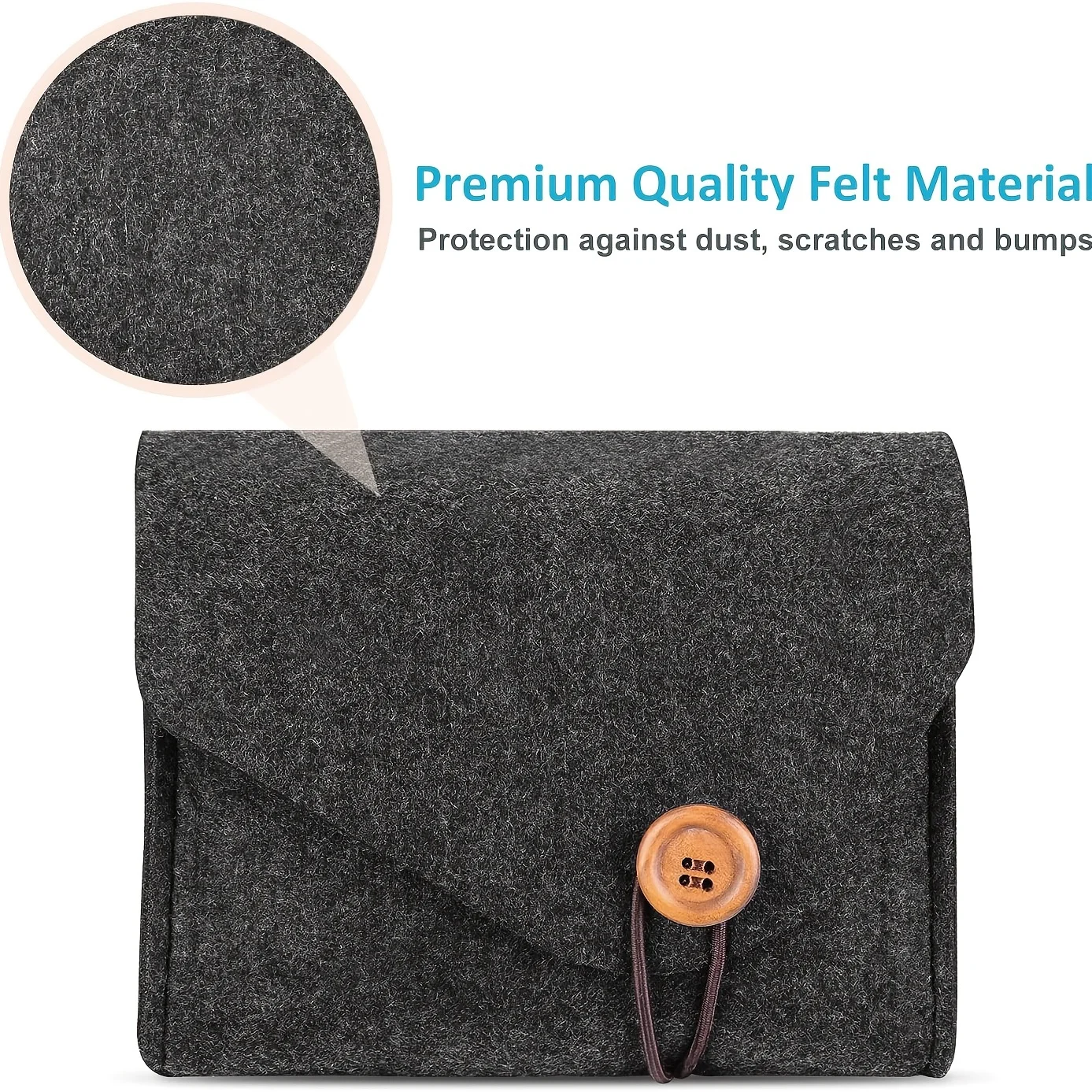 Mini Felt Data Cable Storage Bag Multifunction Travel Organizer Bag For Key Coin Charger Pouch Watch Strap Organizer Holder Bag