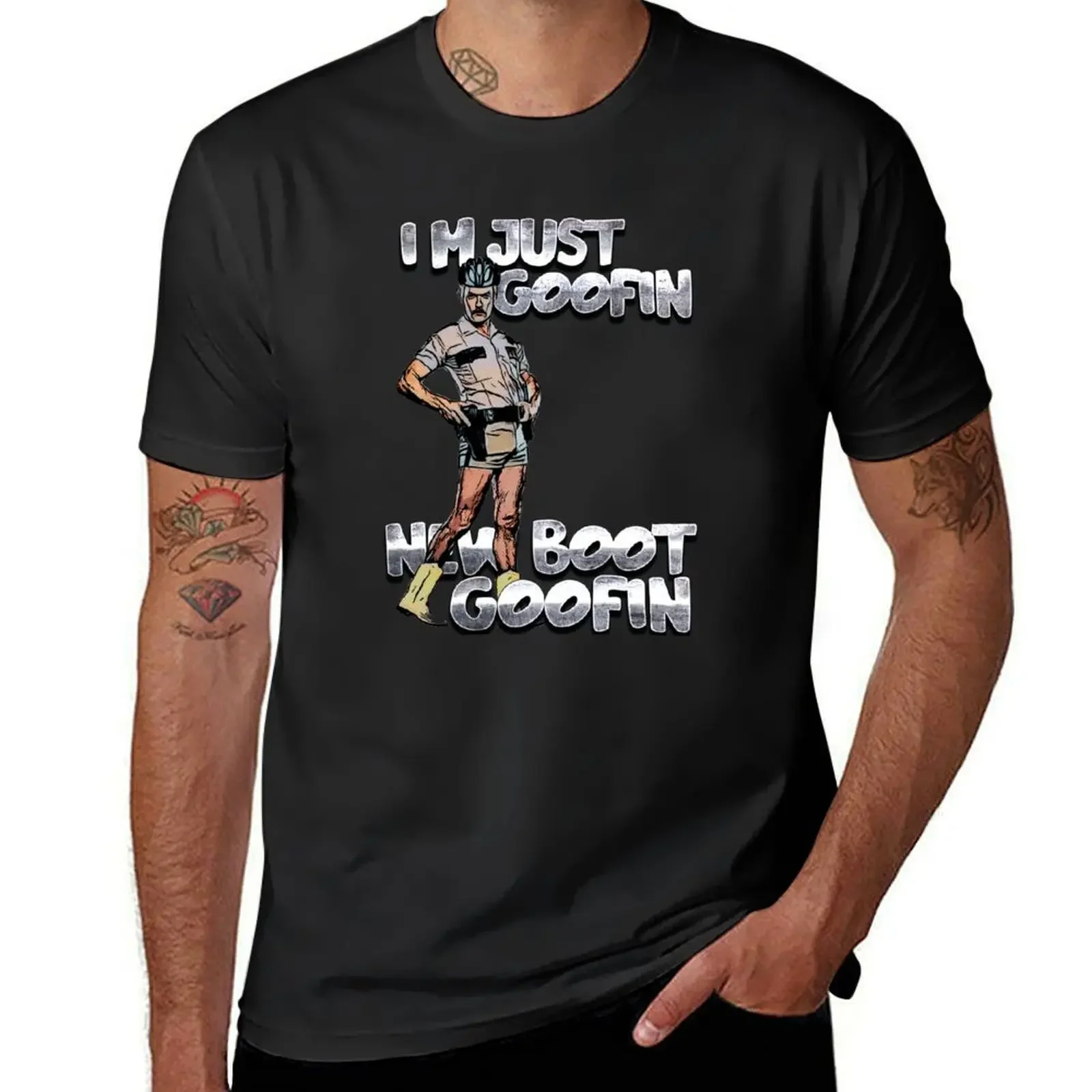 New boot Goofin T-Shirt oversized graphic tee customs design your own oversized funny t shirts for men