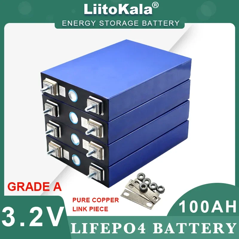 

LiitoKala Grade A 3.2V 100Ah battery pack DIY 12V 24V 3C LiFePO4 Lithium iron phospha Motorcycle Electric Car motor batteries