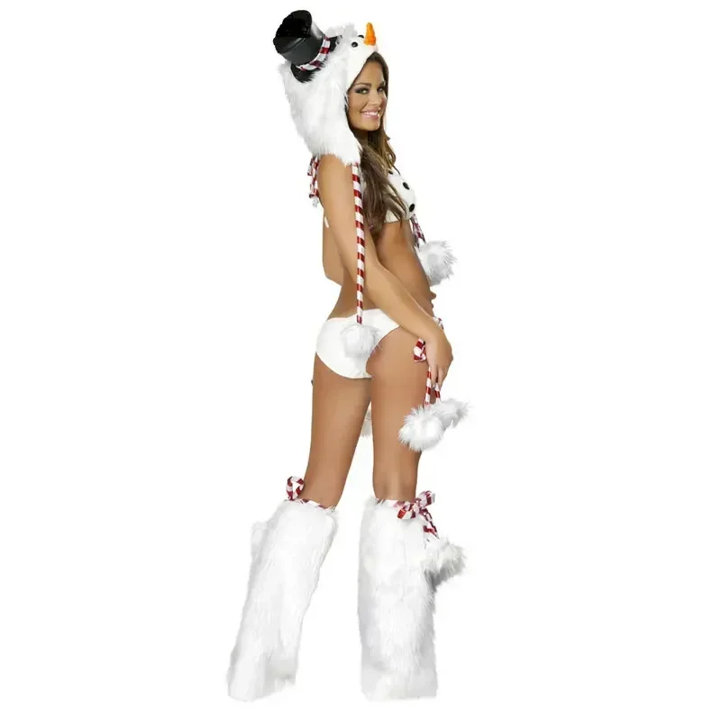 Christmas Miss Snowman Fancy Dress Xmas Party Santa Claus Set Xmas Party Sexy Snow White Penguin Outfit Full Set Cosplay Costume