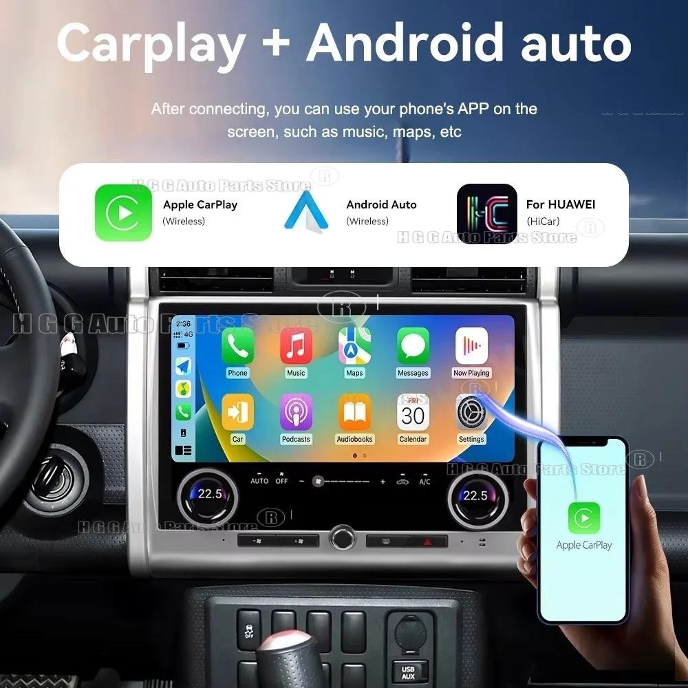 

13.3INCH 2K Resolution Android 13 For Toyota Land Cruiser FJ 2004 - 2024 Car Navigation CarPlay Car Radio Multimedia gps