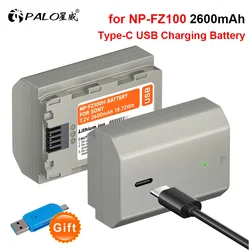 PALO NP-FZ100 NPFZ100 NP FZ100 USB Rechargeable Battery for SONY Alpha A6600 A6700,A7 III, A7R III, a7S III ,A7C,A9 ,a9 II