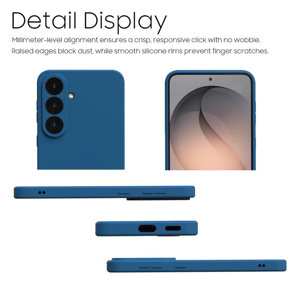 Funda de silicona líquida para Samsung Galaxy S26 S25 S24 S23 Ultra Plus FE A57 A37 A17 A56 A36 A16 A55 A35 A15 4
