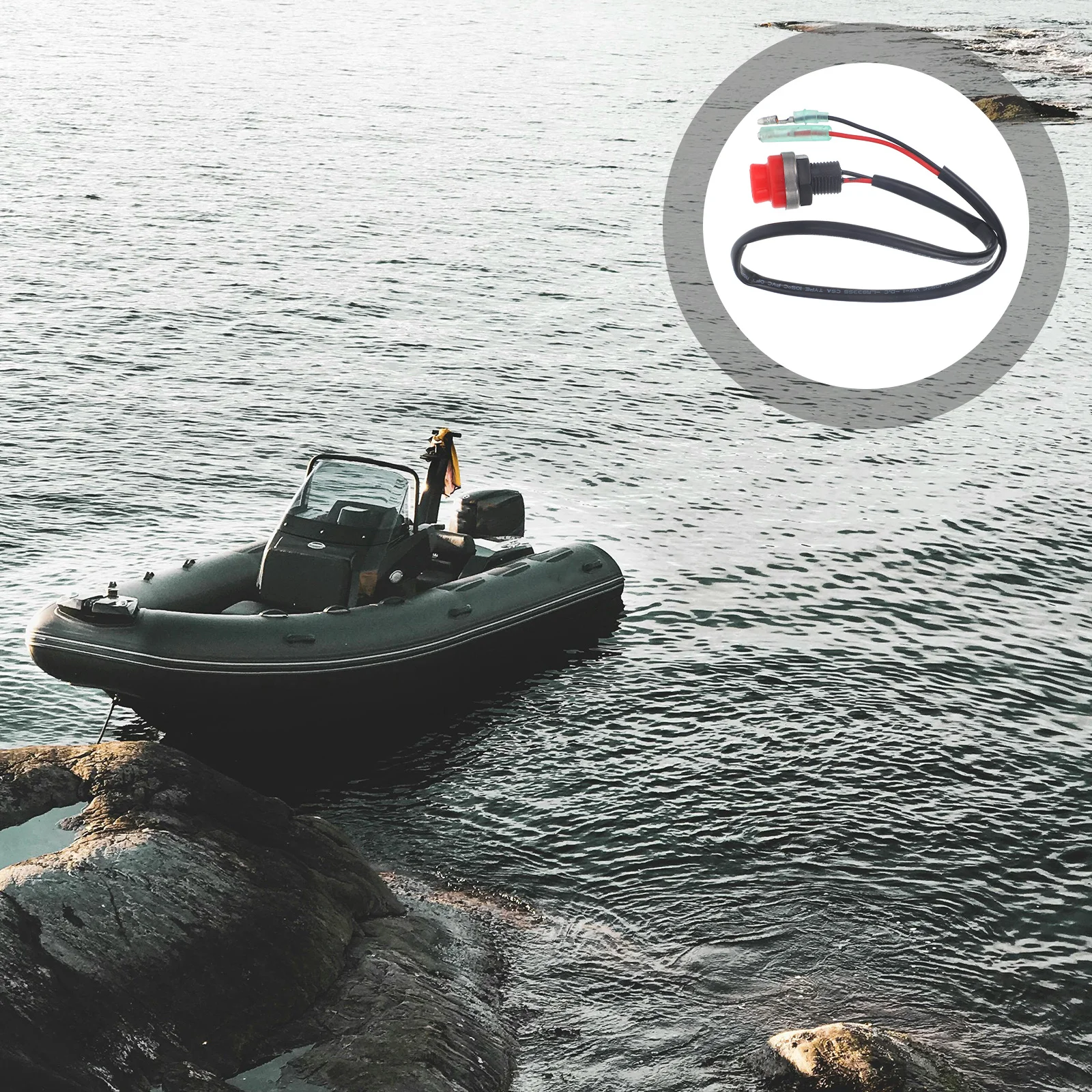 

Boat Engine Switch Durable Compact Push to Start Button Ignition for Marine Boat Accessories Engine Start Switch