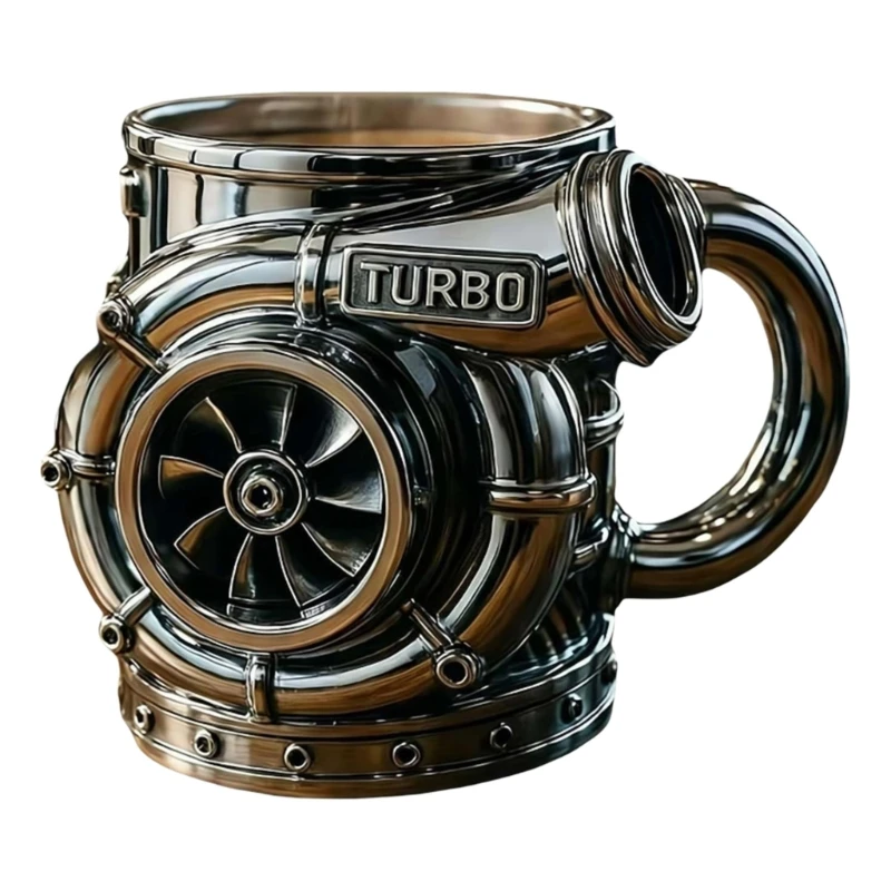 Perfect Gift Retro Engine Mugs For Car Lover On Special Event Feature 3D Mechanical Detail Durable Build.