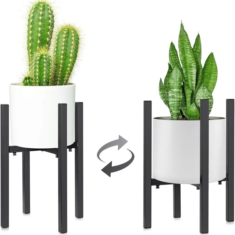 

Iron Cross Telescopic Flower Rack Modern and Simple Indoor Floor Standing Balcony Flower Rack