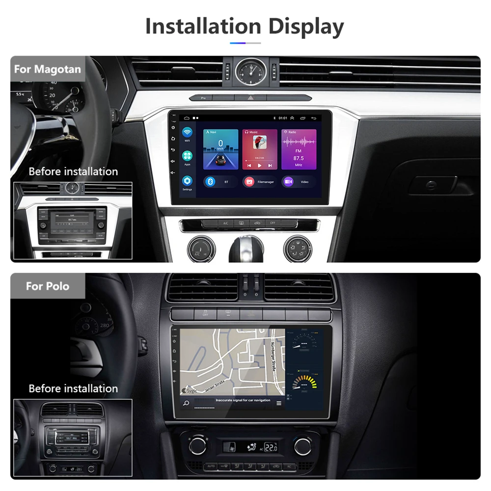 Podofo 10inch Car Radio 2 Din Multimedia Video Player 4G Carplay Autoradio for Universal 2din android Navigation Auto Stereo