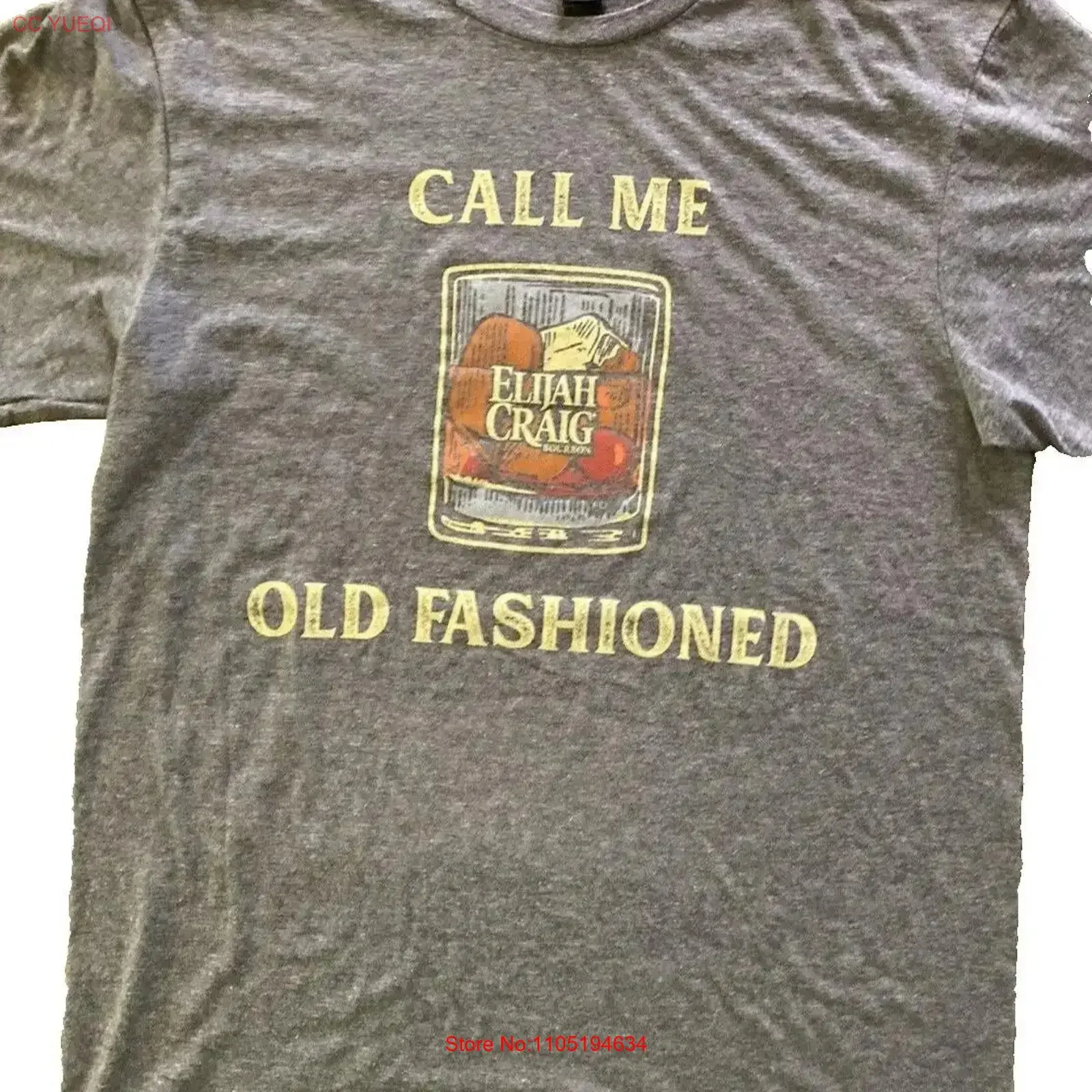 Elijah Craig Call Me Old Fashioned t shirt M vintage Washed Slightly Top For Everyday Wear Stylish Soft homme Versatile Unisex