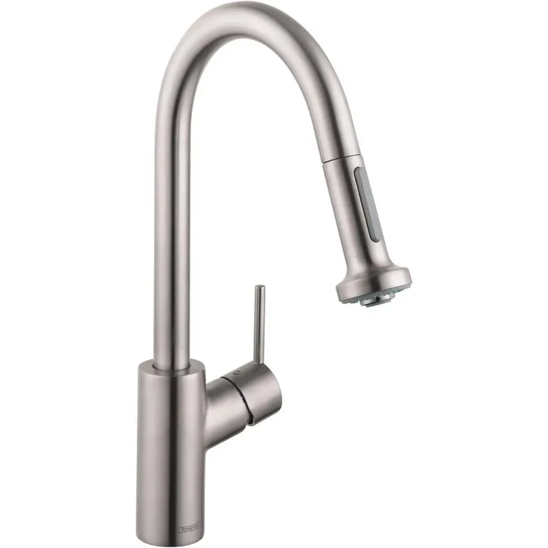 hansgrohe Talis Stainless Steel High Arc Kitchen Faucet Kitchen Faucets Pull Down Sprayer Faucet Kitchen SinkStainless Steel