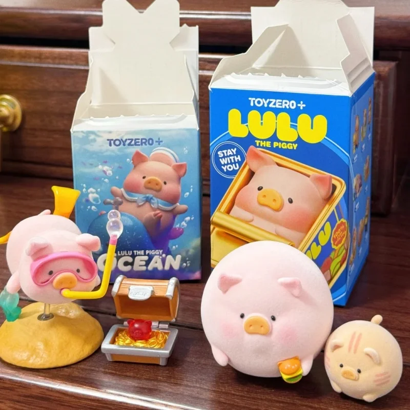 

Genuine Lulu The Piggy Ocean Lulu Pig Mermaid Kawaii Action Figure Cartoon Doll Mystery Blind Box Ornament Toy Surprise Gift