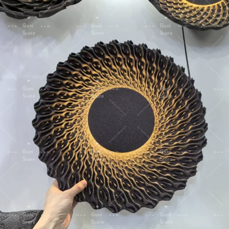 ROLLO Sunflower Wall Light Living Room Matte Texture Hotel Lobby Coffee Shop Restaurant Engineering Wall Light