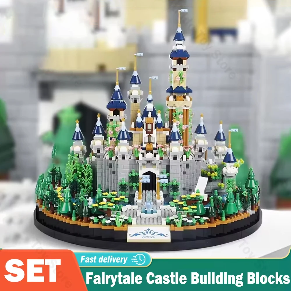 

Fairytale Castle Model Micro Mini Building Blocks Kits for Adults Princess Castles Gift Architecture Bricks Kids Christmas Gifts