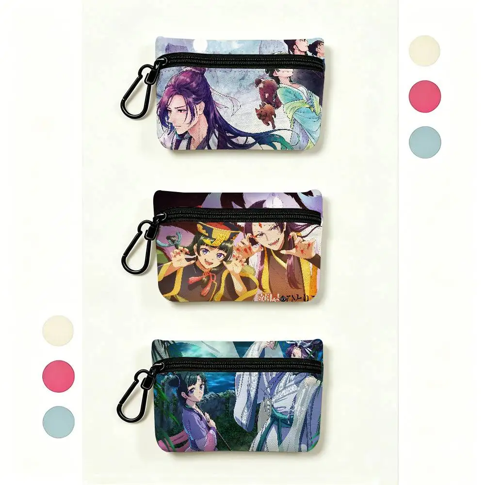 The A-Apothecary D-Diaries Maomao Oxford Cloth Zipper Wallet Multifunctional Hanging Coin Bag For Credit Cards Keys Coins