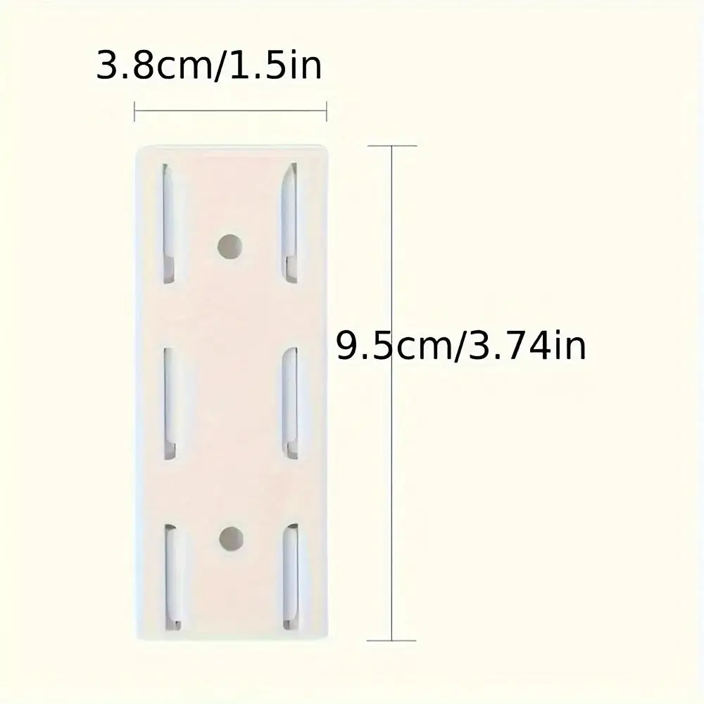 4pcs Self-Adhesive Socket Fixer, Wall Hanging Power Strip Holder Fixator, Plug-in Wall-Mounted Fixer, Household Organizer