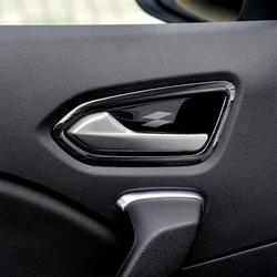 8pcs Metal Black Interior Door Handle Bezel Trim Sticker For Renault Clio Arkana Captur 2019 2020 2021 2022 2023,car accessories