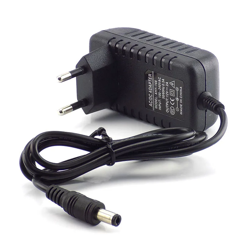 EU Plug DC 12V 2A импульсный источник питания AC110V ~ 220V 2000mA фотоадаптер для камеры CCTV маршрутизатора