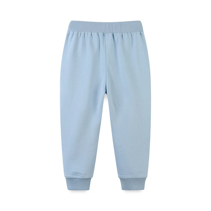 Jumping Meters 2-7T Girls Sweatpants Floral Embroidery Autumn Spring Drawstring Baby Trousers Toddler Full Length Pants Kids