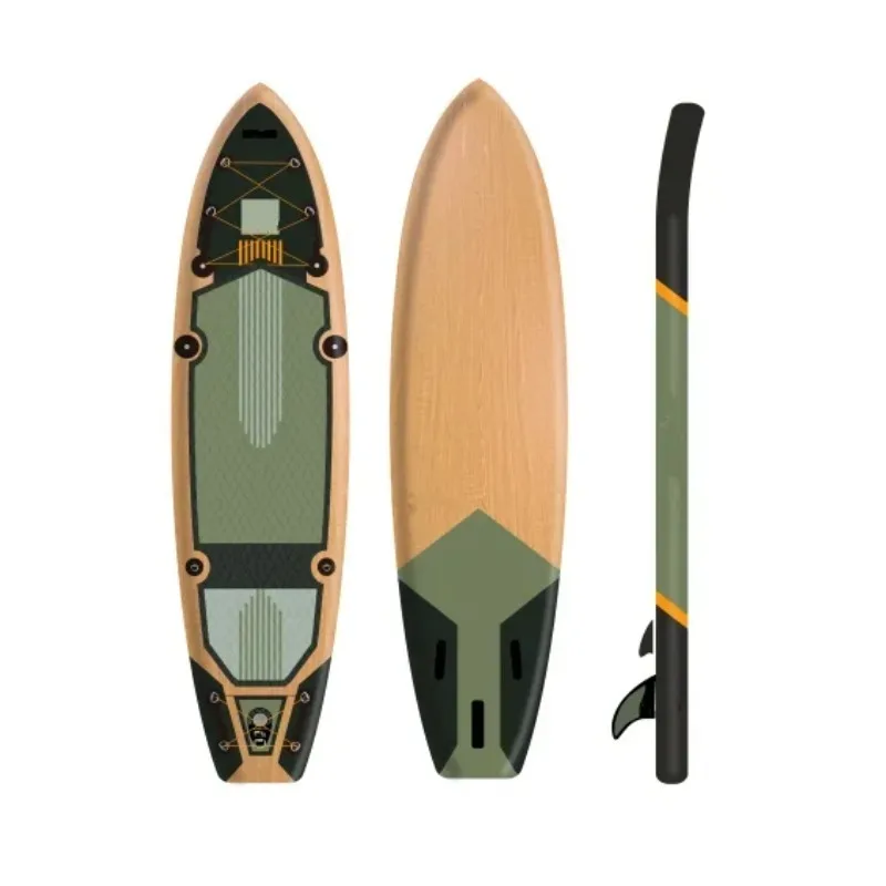

New Design Surfboard Paddleboard Sup Boards Inflatable Stand Up Paddle Board Wood Grain Design Support Custom Production