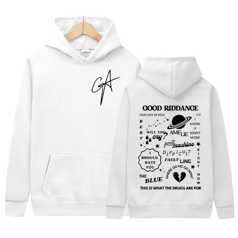 GA Good Riddance Gracie Abrams Music Album Hoodie Men Women Hip Hop Fashion Pullover Sweatshirt Casual Clothing Oversized Hooded