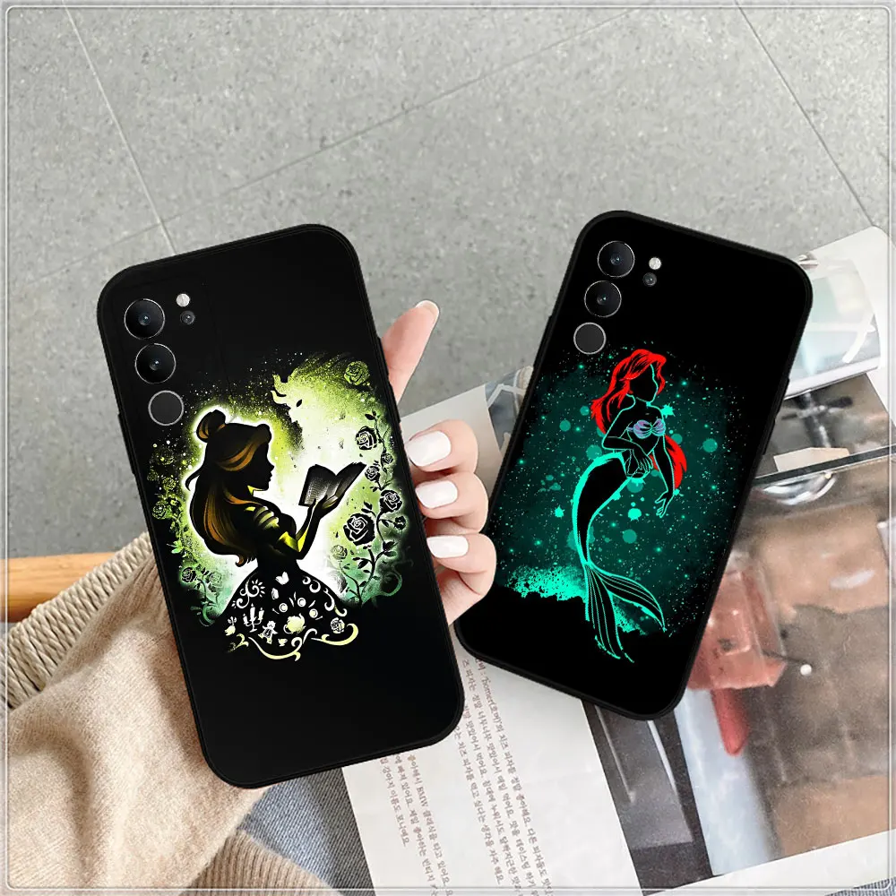 Cartoon Disney princess Stitch Case For VIVO V30 V29 V29E V27 V27E V25 V23 V23E V21 V21E V20 V20SE V17 V15 V11 V11I 5G PRO Cover