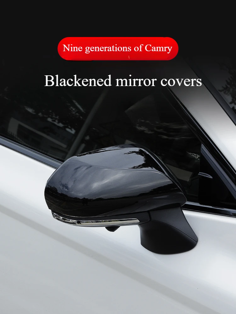 

For Toyota 9th generation Camry modified blackened rearview mirror cover protective cover shell decorative accessories