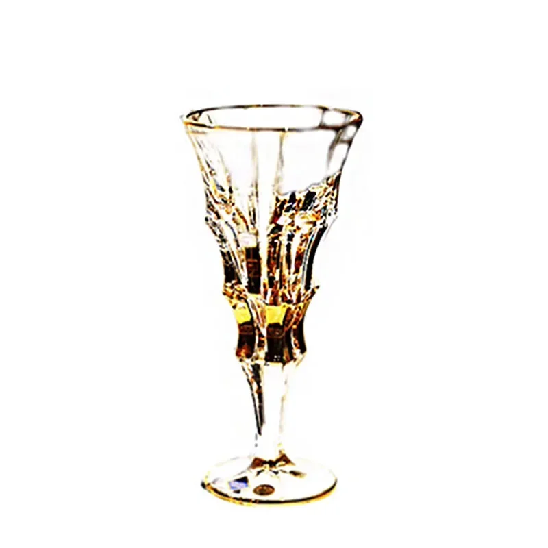 Crystal glass light luxury gold-painted red wine goblet, champagne glass gift wine set