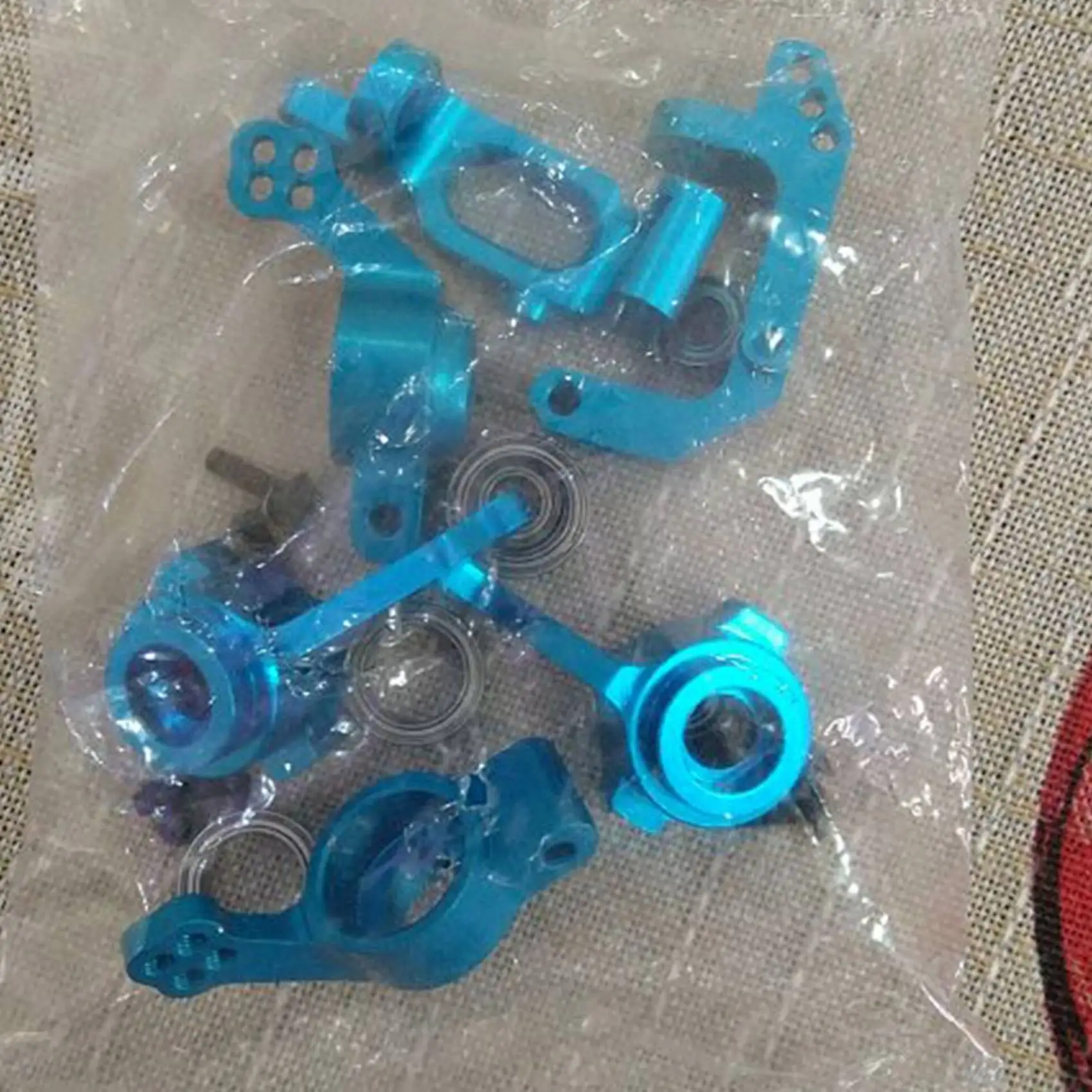 CYGJ-5 Set For 1/10 94123 94111 HSP 102010 102011 102012 02013 02014 Ball Bearing Aluminum Alloy Steering Hub Mount Set,Blue