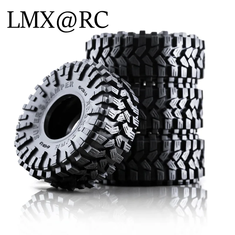 LMX RC 4pcs 120mm 1.9 Rubber Tire Wheel Tyre for 1/10 RC Crawler Car Traxxas TRX4 RC4WD D90 Axial SCX10 90046 II III Redcat