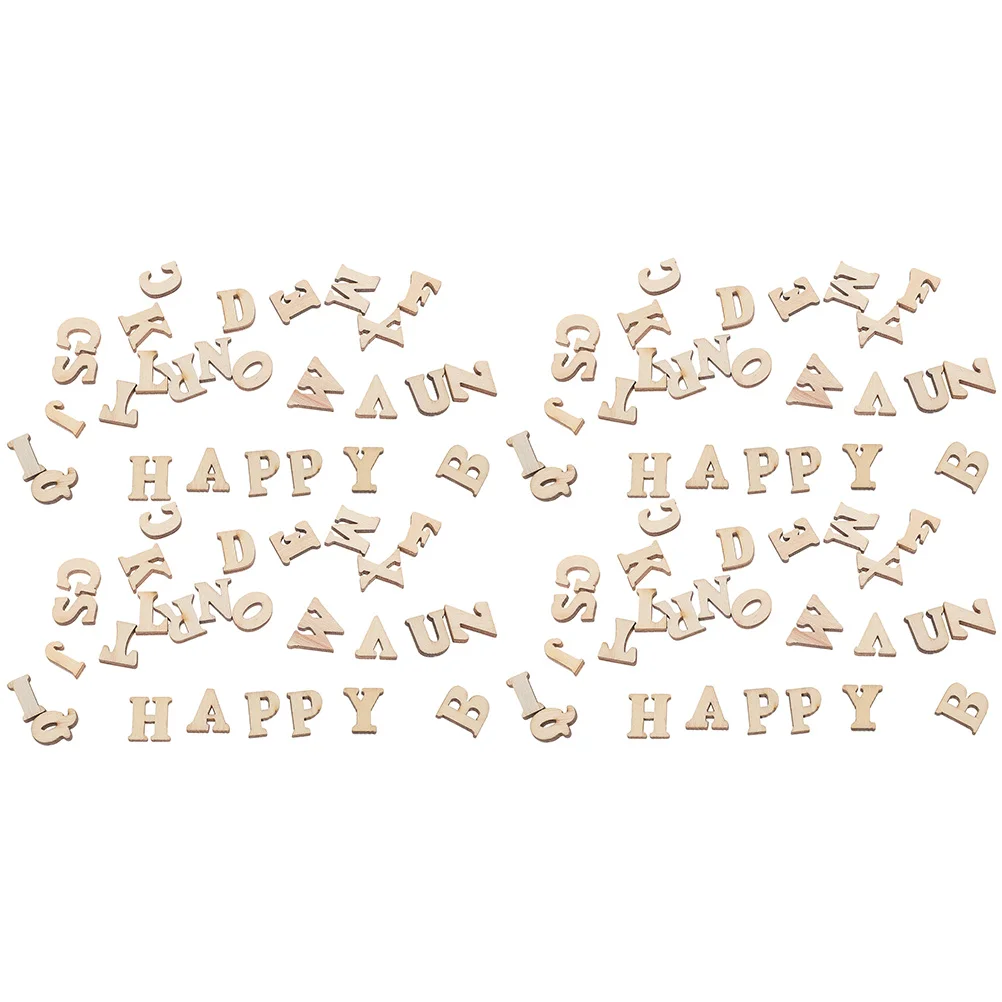 

400pcs Alphabet Letters Natural For Crafts Diy Wooden Decorative Wood Letter For Wall Large Wooden Letter Wood Slices Crafts