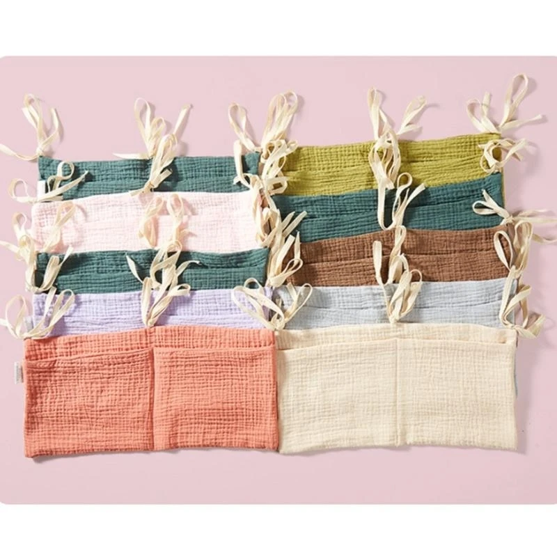 منظم سرير الأطفال J15U، منظم حفاضات معلق من القطن قابل للنقل لسرير الأطفال #4