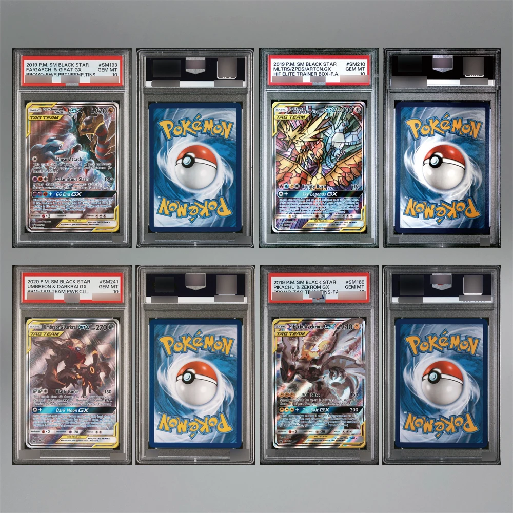 

DIY Self-made PTCG TAG TEAM English Version Umbreon Zekrom Garchomp GX Series 10Points Rare Rating Card Collecting Card Gift