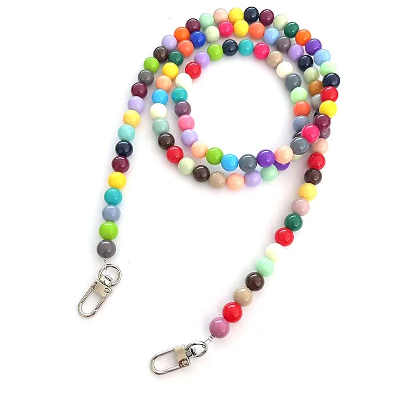 Acrylic Beaded Sling Rope Bag Replacement Chain, Removable Mobile Phone Case, Universal Gasket, Same Color