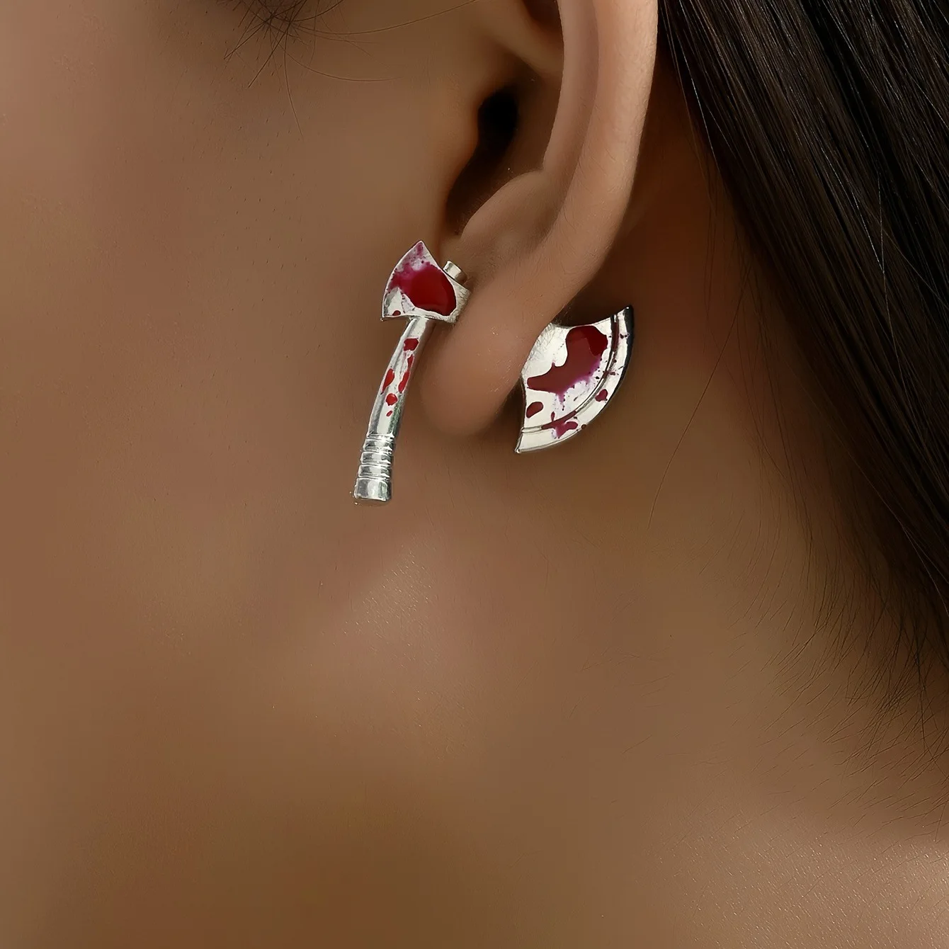 الفيلم الإنجليزية المريض موضوع القرط مجوهرات خمر حقنة شكل المينا سبائك معدنية تأثيري الدعائم اكسسوارات #6