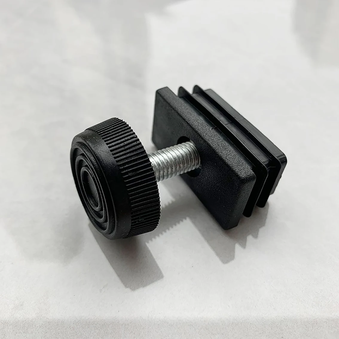 1 Set M8*30mm Black Plastic Square Nut Plug+Adjusting feet Protection Gasket Dust Seal End Cover Caps Chairs Furniture