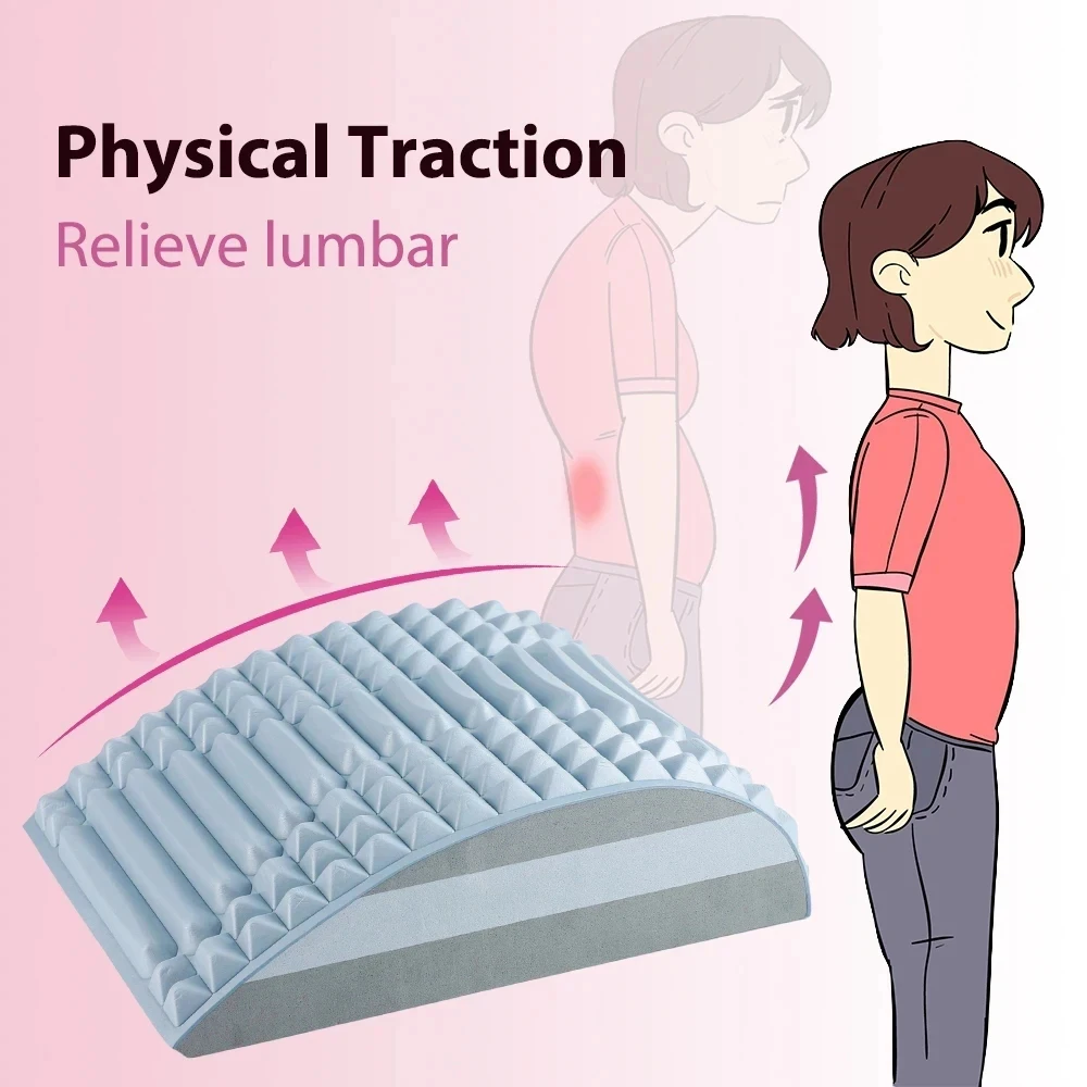 الخصر الظهر مدلك الظهر دعم نقالة وسادة الرقبة تمتد الجر السفلي تصحيح تدليك الخصر أدوات الاسترخاء المنزل #4