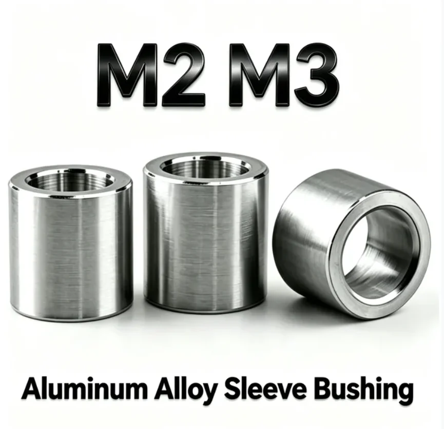 10pcs M2 M3 Aluminum Alloy Bushing Washer Unthreaded Round Hollow Standoff Spacer Gasket Sleeve OD 4 5 6 10 Length 0.5-35