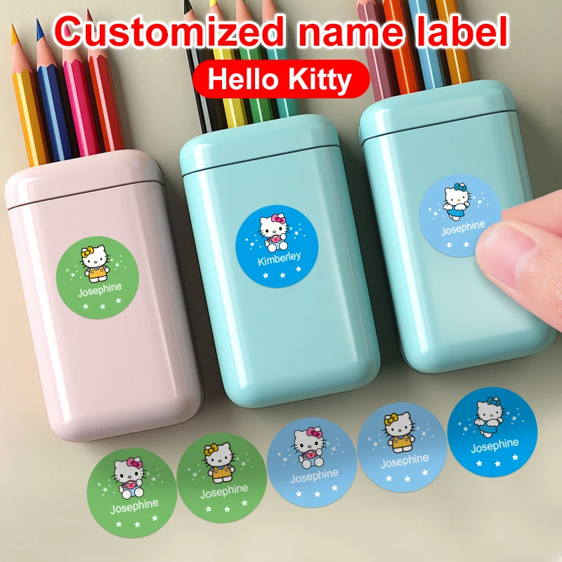 Sanrio Hello Kitty Pegatinas con nombre personalizado Que tus fundas para teléfonos inteligentes, tabletas, lectores electrónicos más hermosos y encantadores